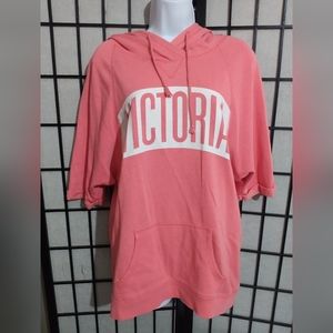 Victoria's Secret VICTORIA Pink Oversized Hooded Tee sz S
